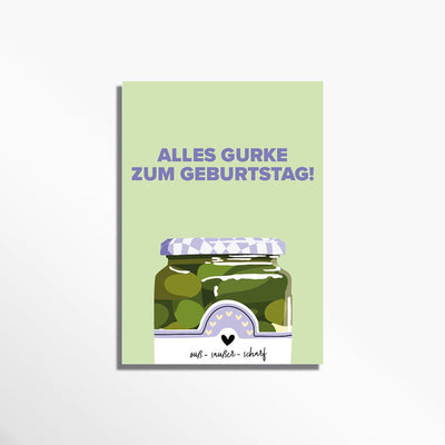lustige Grußkarte zum Geburtstag alles Gurke zum Geburtstag