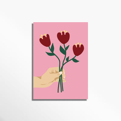 Grußkarte Blume zum verschenken