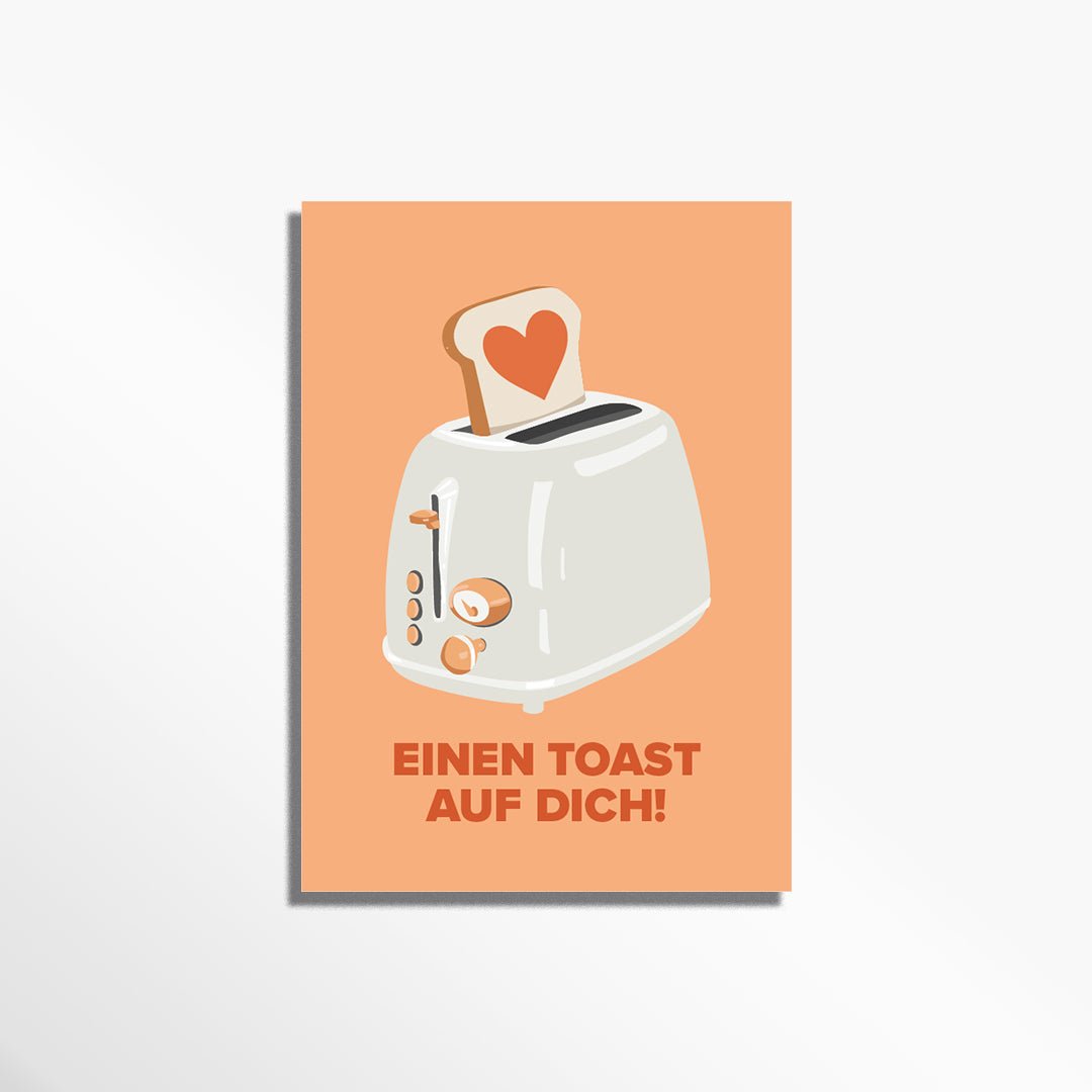 Grußkarte zum Geburtstag einen Toast auf dich 