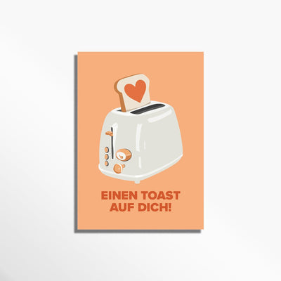 Grußkarte zum Geburtstag einen Toast auf dich 