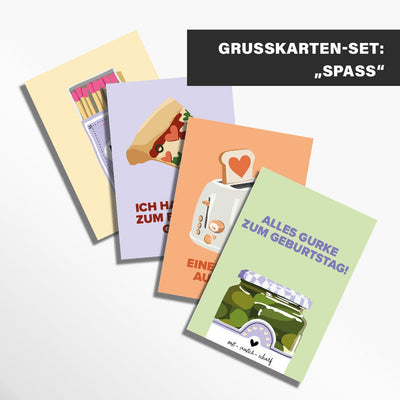 Grusskarten Set mit Spaß und Witz