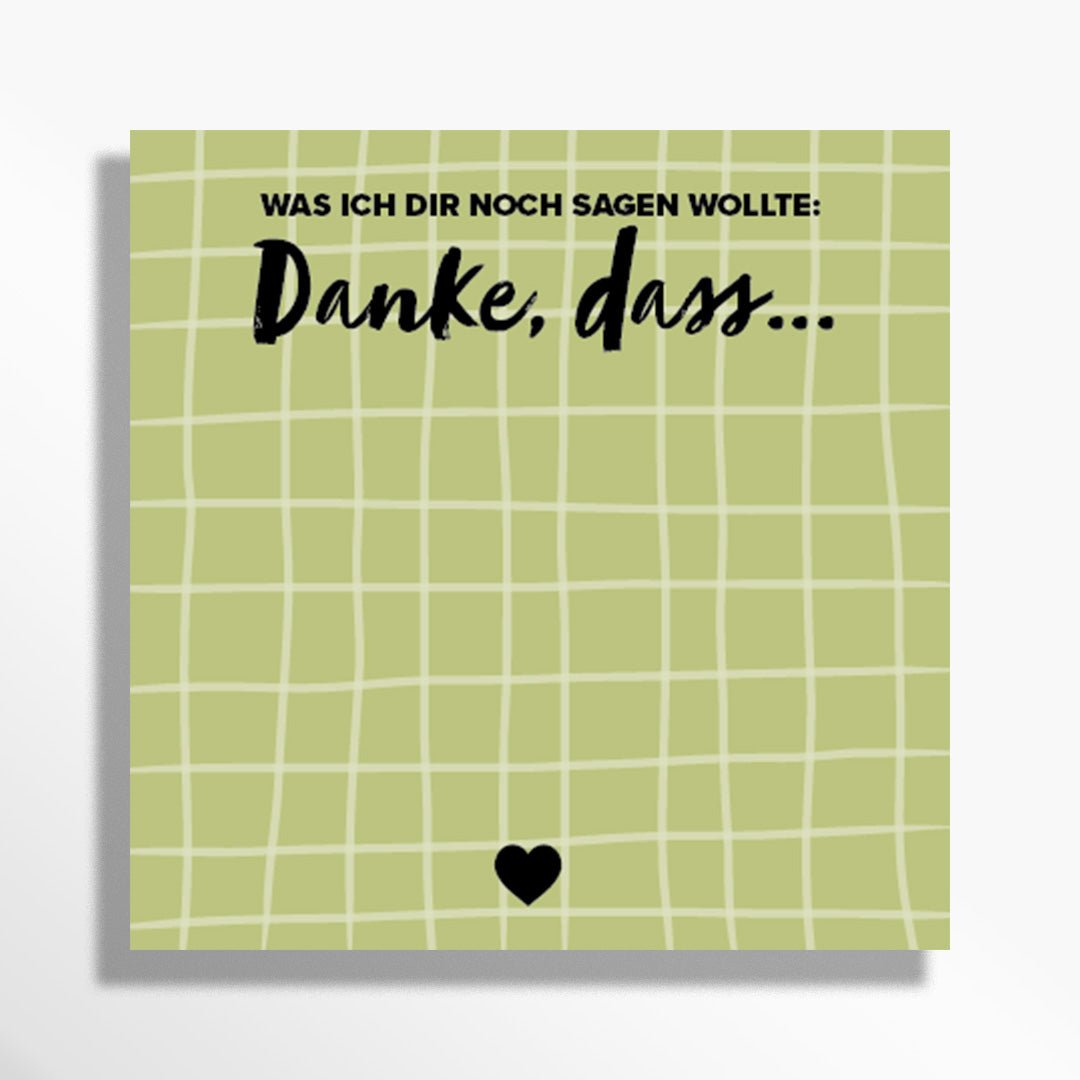 bedanke dich mit einem Post-it oder Klebezettel