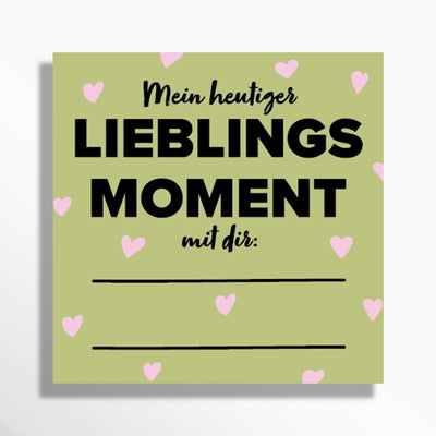Lieblingsmoment zum teilen als mini Botschaft mit einem Post it 