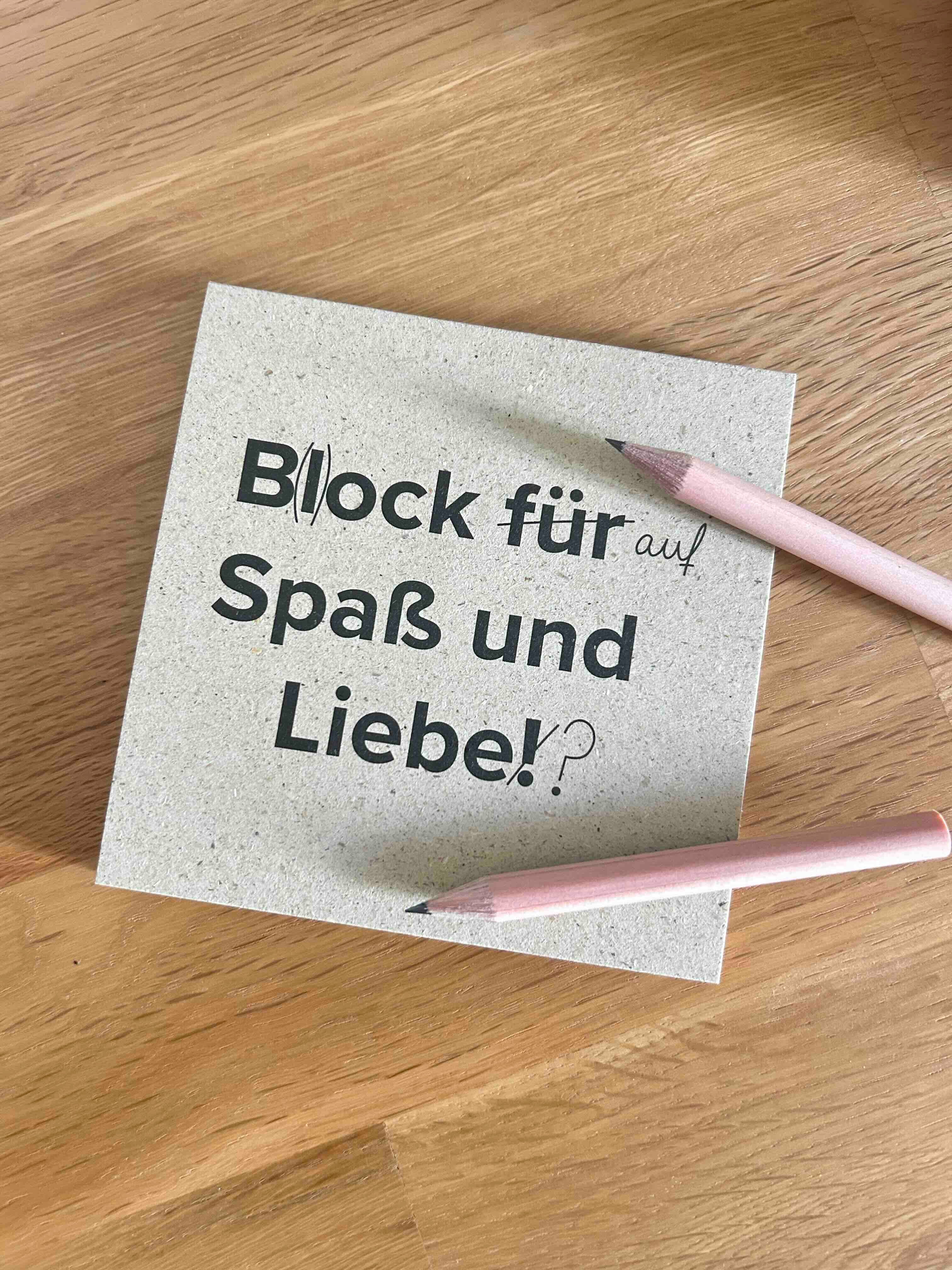 Notizblock für kleine Liebesbotschaften oder Dateideen