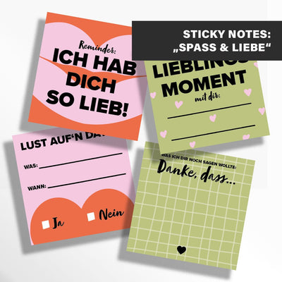Mini Messages als Post-its Spaß und Liebe