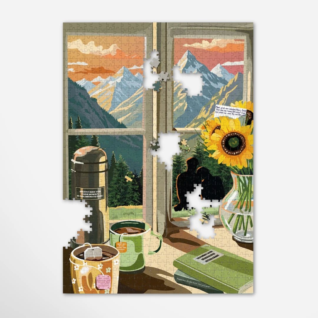 Puzzle Bergblick Natur mit Gesprächsimpulsen für Paare